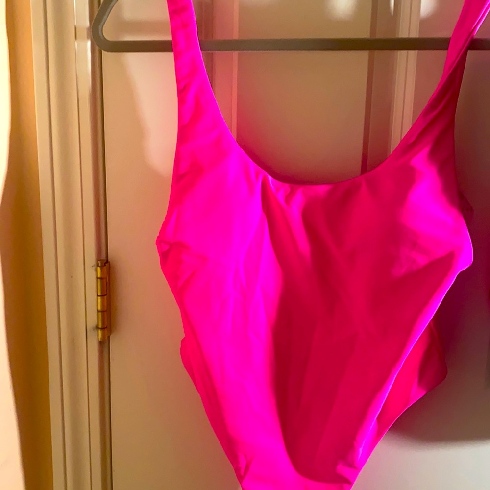 Hot pink one pc swimsuit